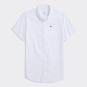 Vineyard Vines Men’s White Short Sleeve Button Down Shirt, XS